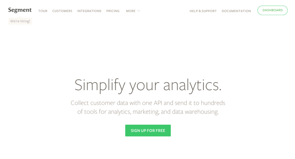 Segment   We make customer data simple.