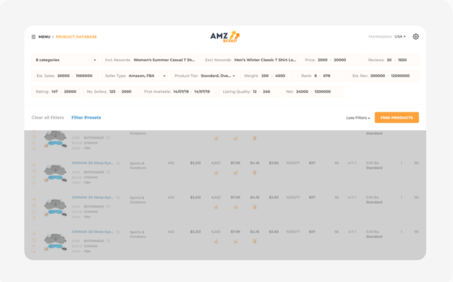 AMZScout - Product Database