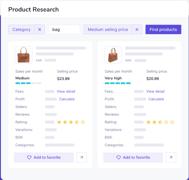 Sellzone - Product Research
