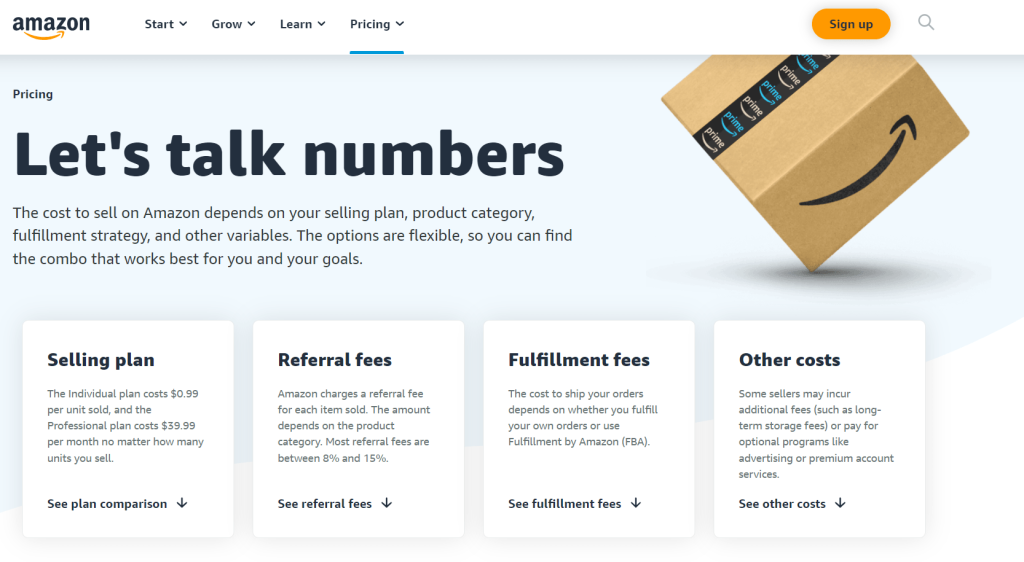 How To Create Amazon Seller Account - Seller Fees