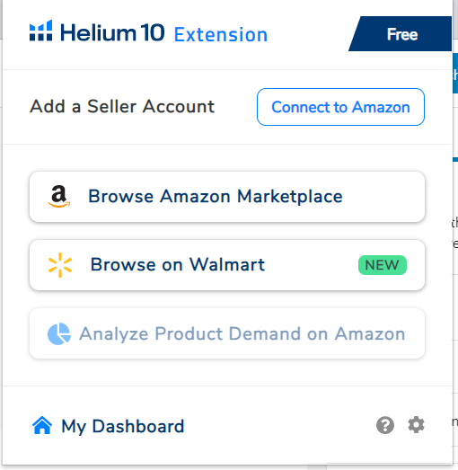 Helium 10 Xray - Add Seller Account