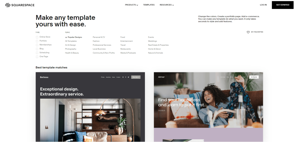 Squarespace - Template