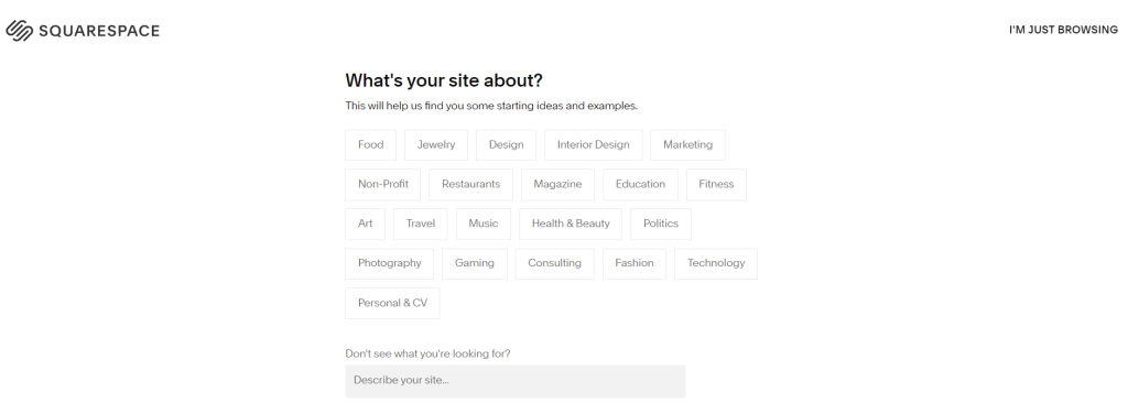 Squarespace - Website Category