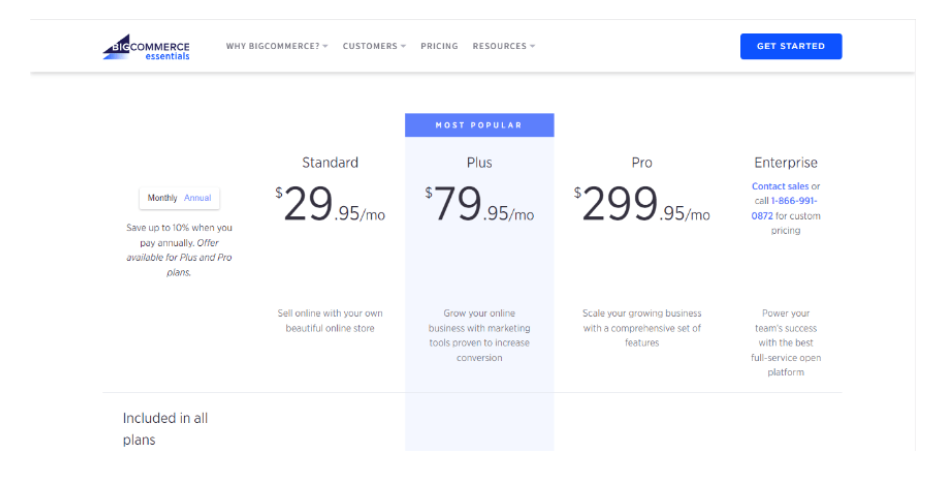 BigCommerce - Pricing