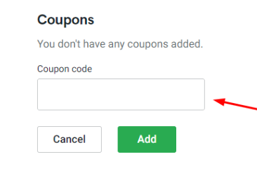 Enter Coupon Code