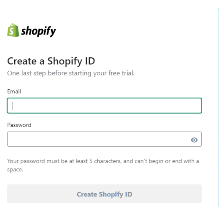 Shopify Black Friday -  Create Shopify ID