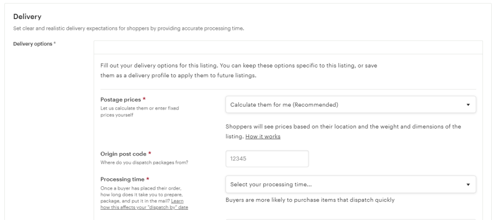 Set Up Shipping Options