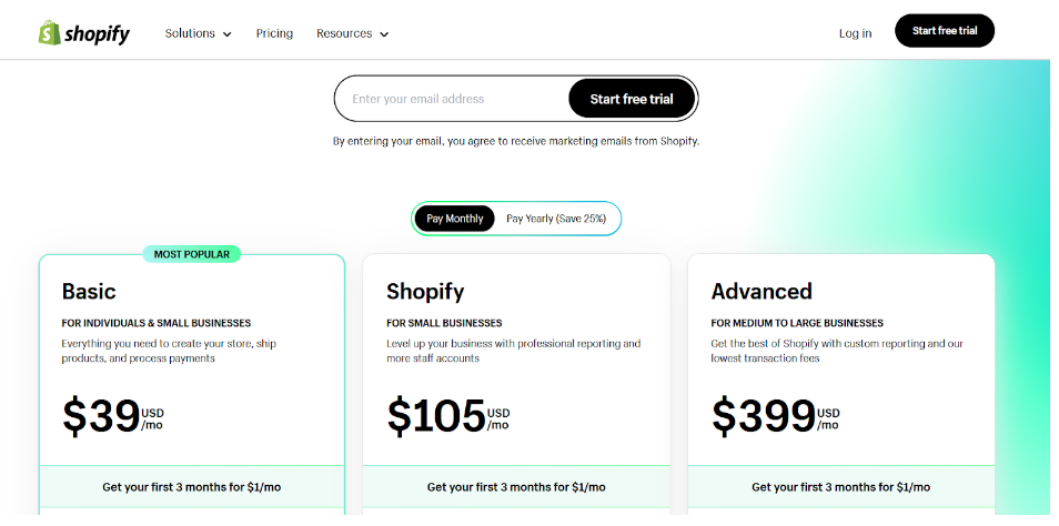 Shopify-Pricing