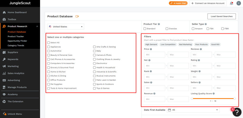 Jungle-Scout-Product-Database