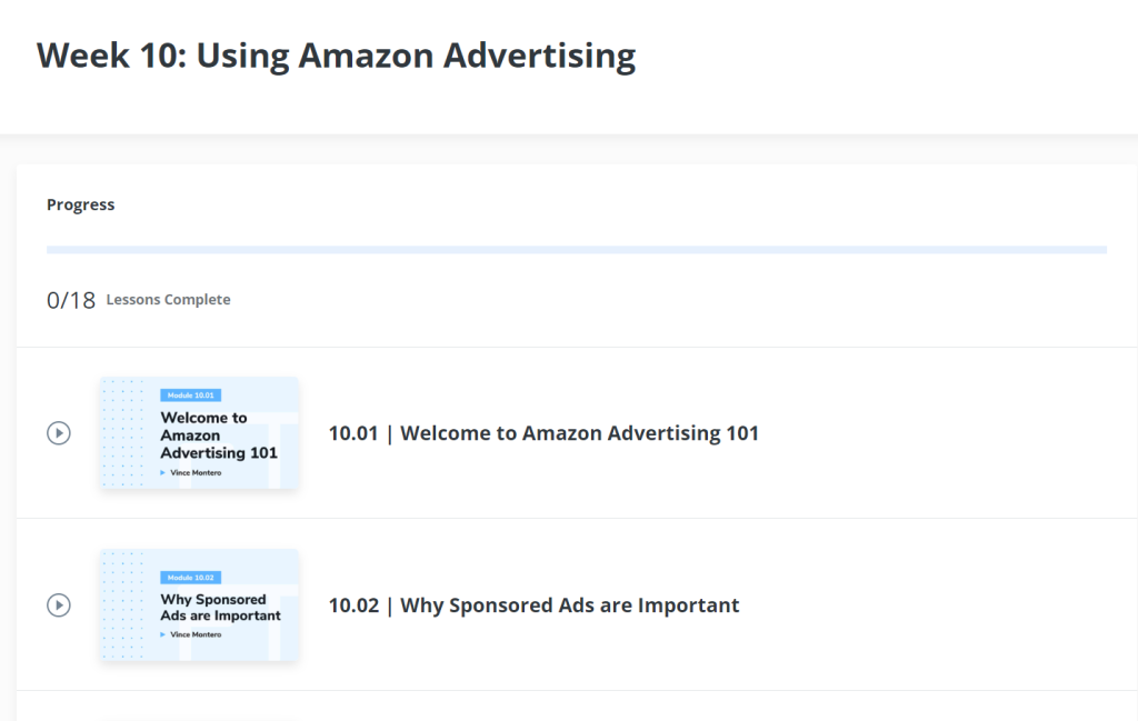 Week 10 - Using Amazon Advertising