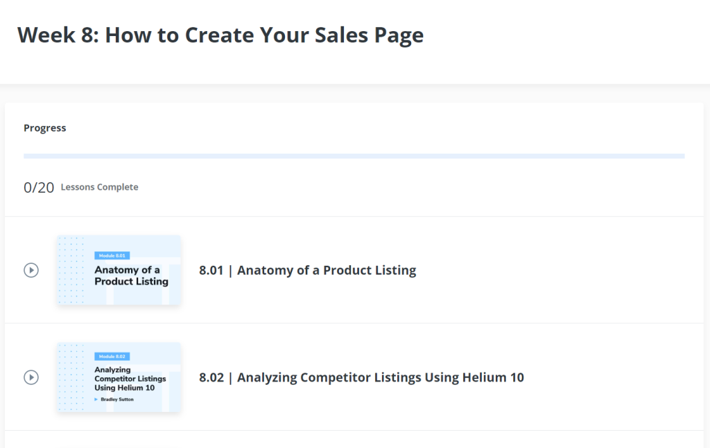 Week 8 - How To Create Your Sales Page
