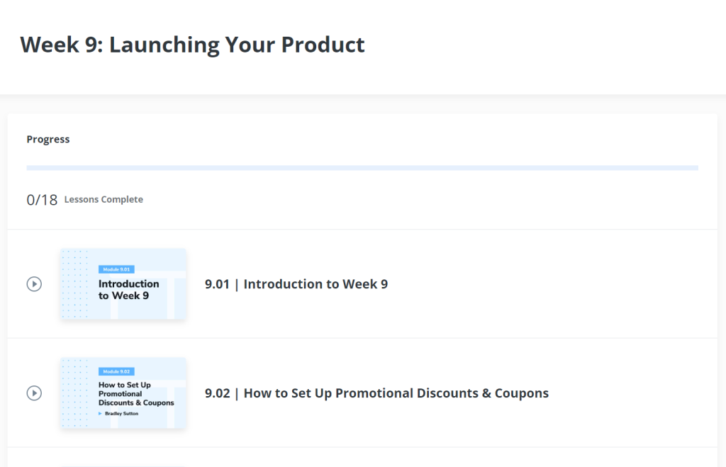 Week 9 - Launching Your Product