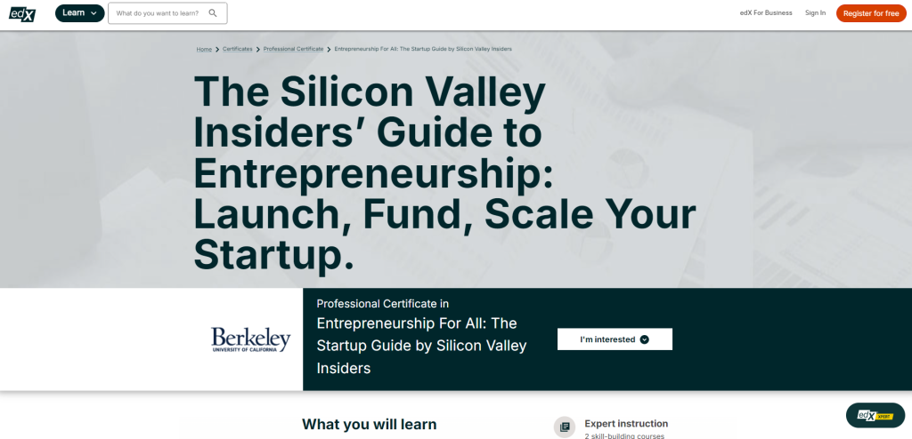 Entrepreneurship For All - The Startup Guide By Silicon Valley Insiders