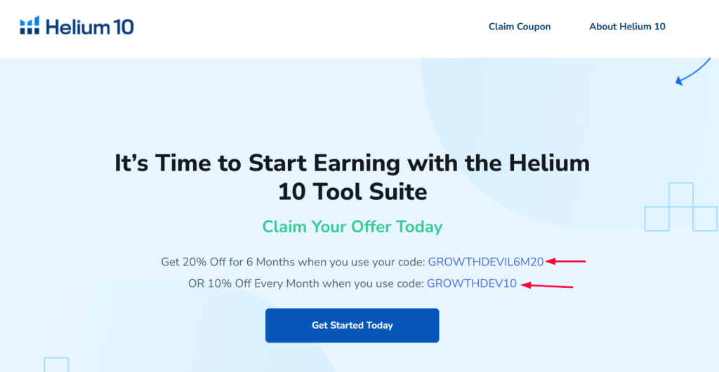 Choose Any GrowthDevil Exclusive Helium 10 Coupon