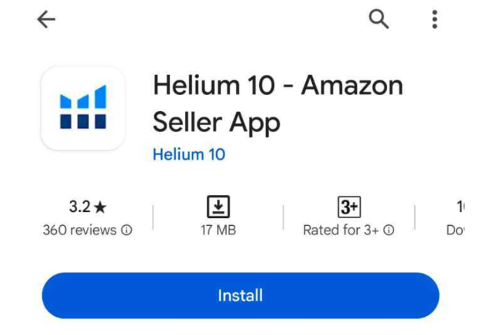 Install The Helium 10 App