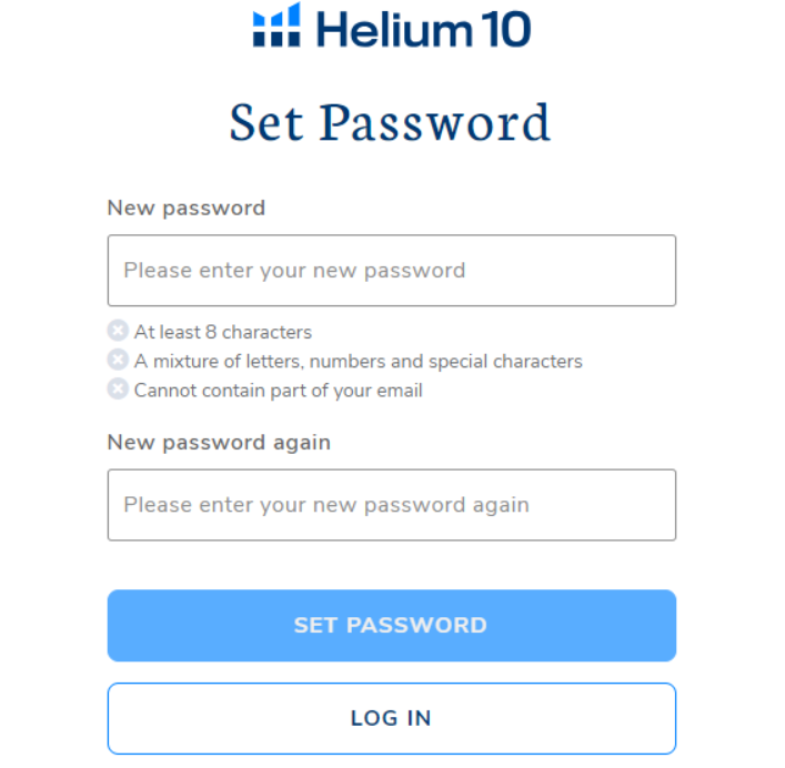 Now Set Your New Password