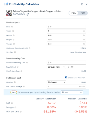 Profitability Calculator