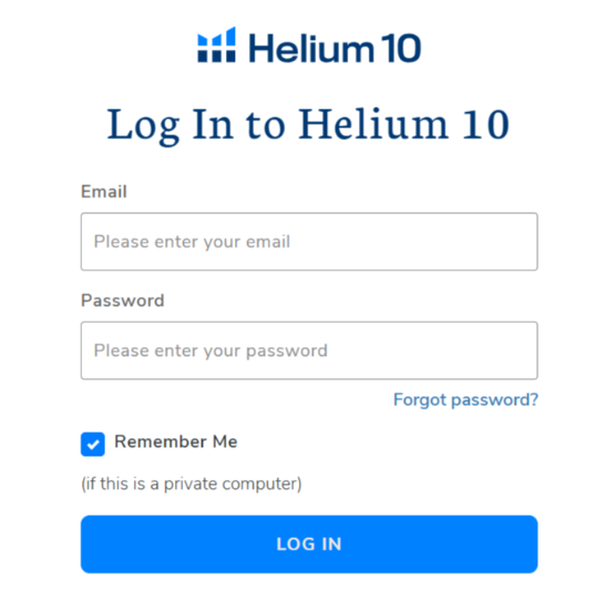 Helium 10 Elite Log In